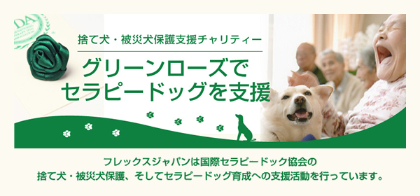 グリーンローズでセラピードッグを支援