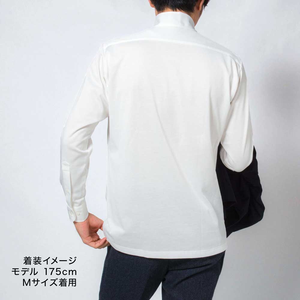 ワイシャツ[SHIRT-T] ラップネックカラー ダークグレー【通年