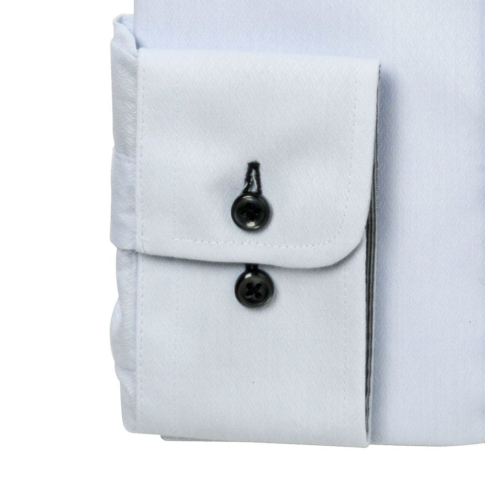 ワイシャツ[BiMODE] ワイドスプレッド 別生地 ライトブルー