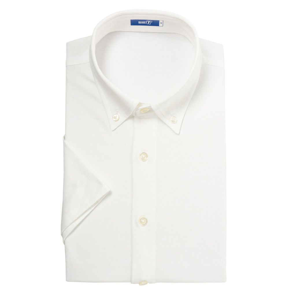 メール便可】半袖ワイシャツ[SHIRT-T] ボタンダウン ストレッチ 吸水速